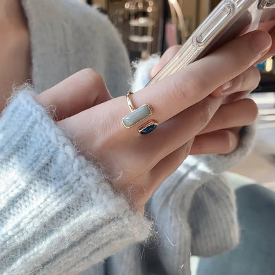 Colorful Drip Glaze Ring Women