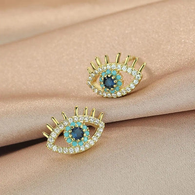 Kinitia Even Eye Earrings Gold-Plated