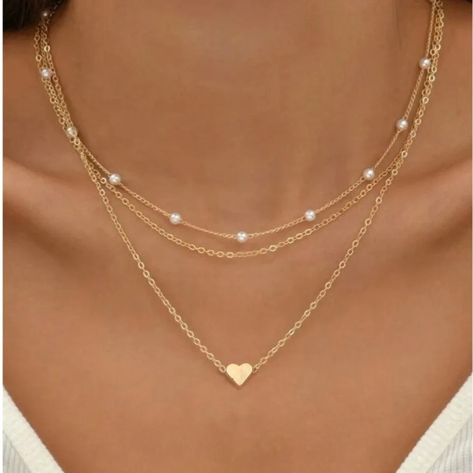 3PCS Pearl Necklace Set