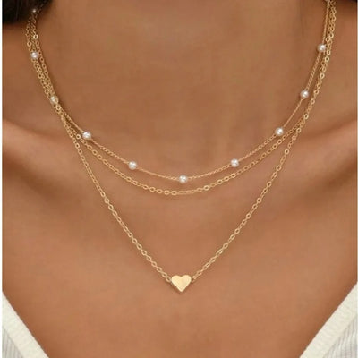 3PCS Pearl Necklace Set
