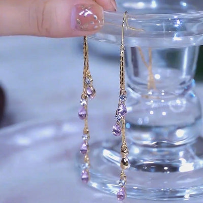 Luxury Green Zircon Drop Earrings
