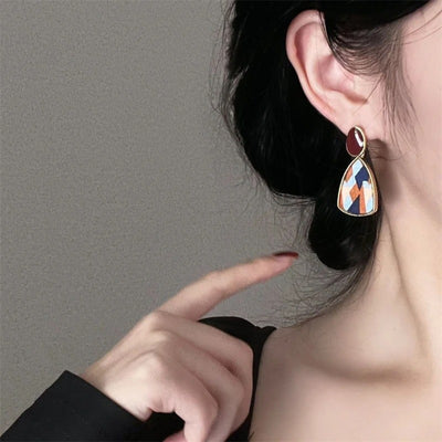Vintage Dripping Oil Earrings