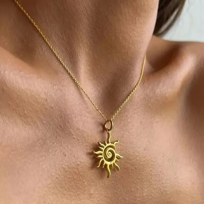 Vintage Whirlpool Sun Necklace