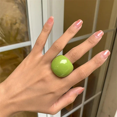 Classic Candy Color Acrylic Ring