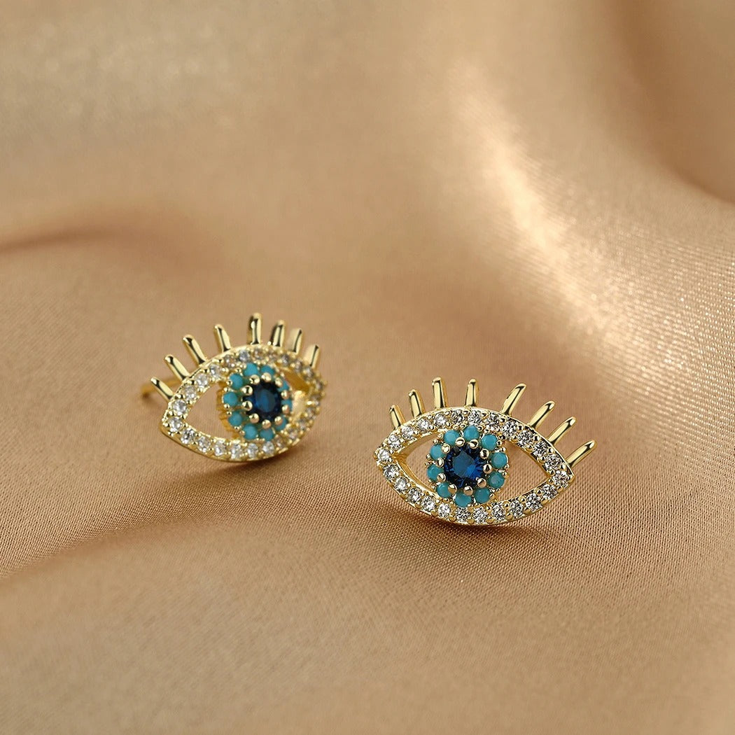 Kinitia Even Eye Earrings Gold-Plated