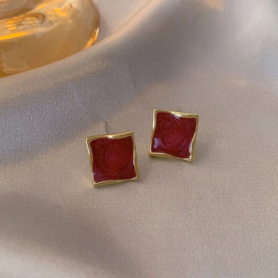 Vintage Dripping Oil Earrings