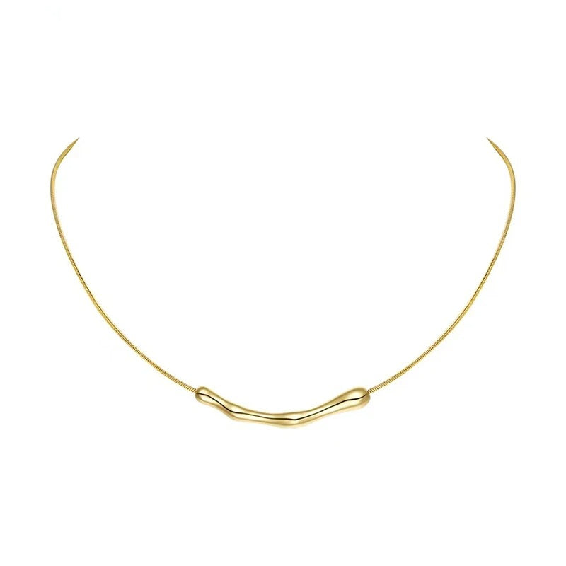 Gold Collarbone Chain Necklace