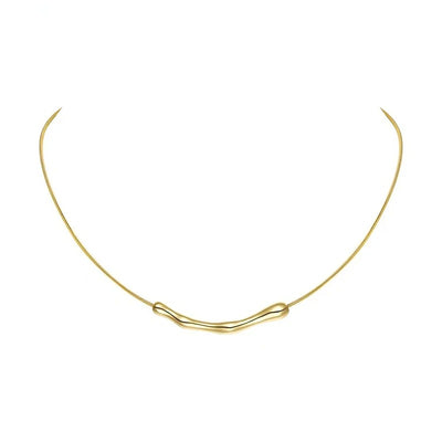 Gold Collarbone Chain Necklace