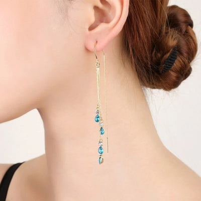 Luxury Green Zircon Drop Earrings