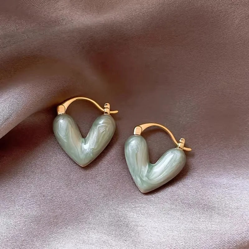 Vintage Bean Spliced Flat Pearl Drop Earrings
