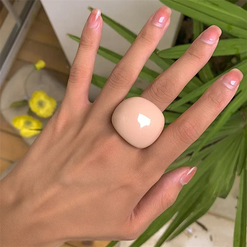 Classic Candy Color Acrylic Ring