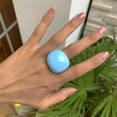 Classic Candy Color Acrylic Ring