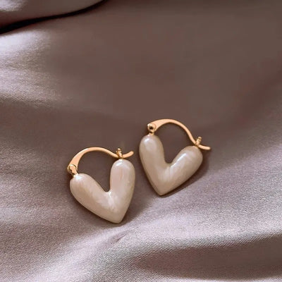 Vintage Bean Spliced Flat Pearl Drop Earrings