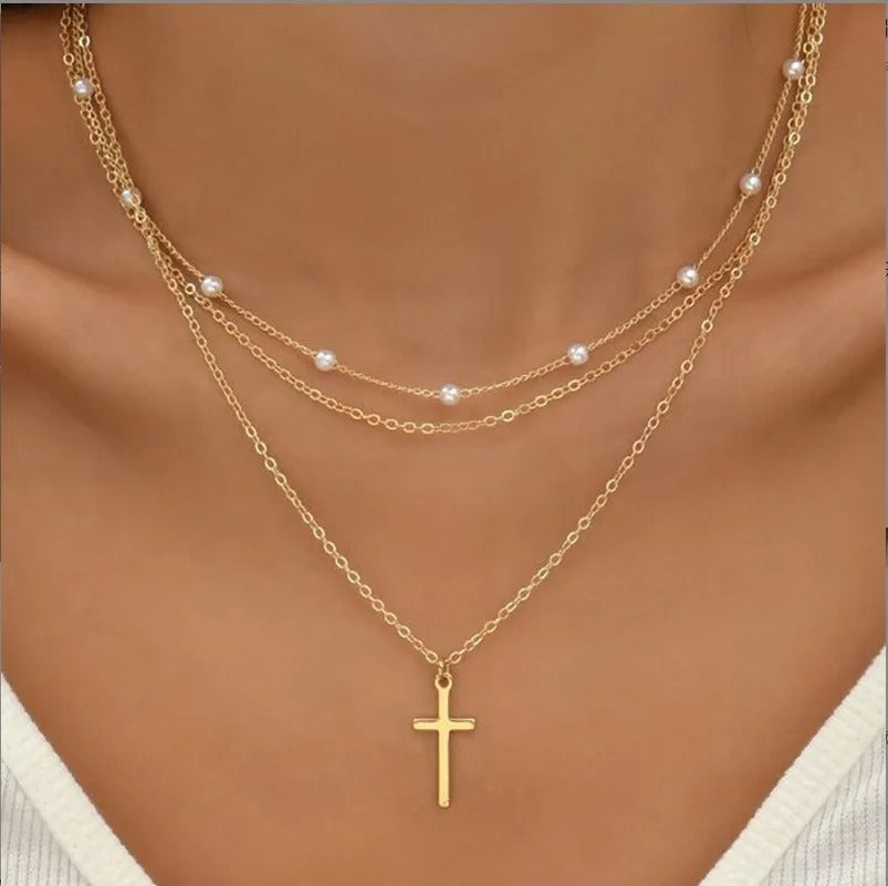3PCS Pearl Necklace Set
