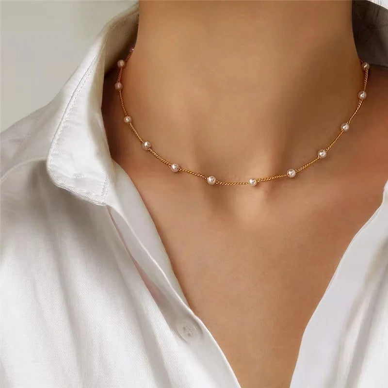 3PCS Pearl Necklace Set