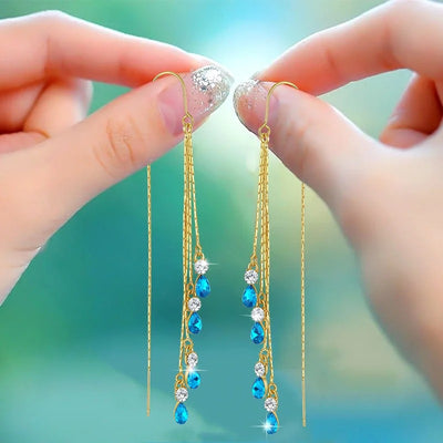 Luxury Green Zircon Drop Earrings
