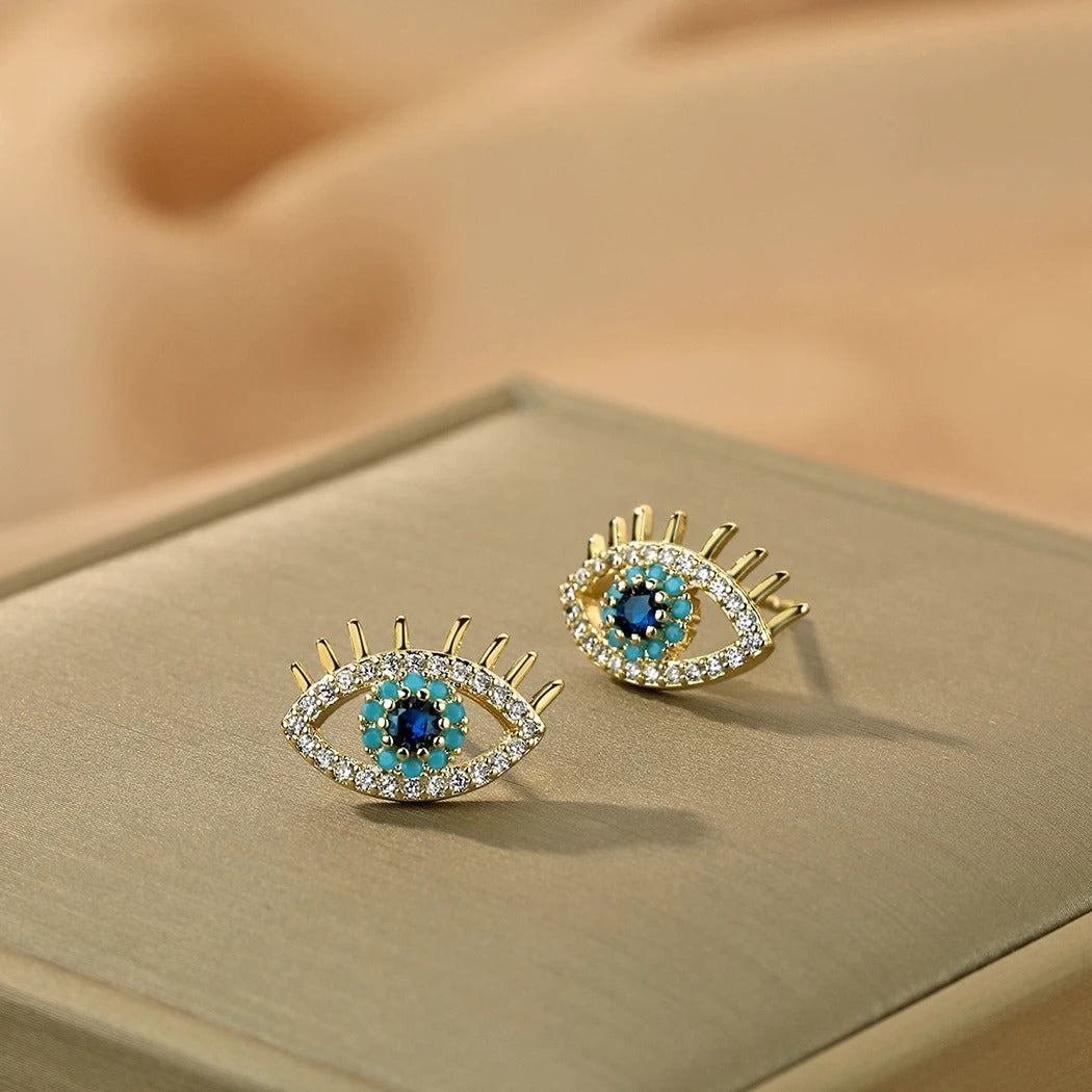 Kinitia Even Eye Earrings Gold-Plated