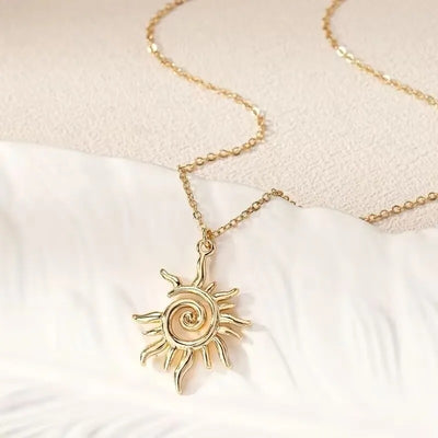 Vintage Whirlpool Sun Necklace