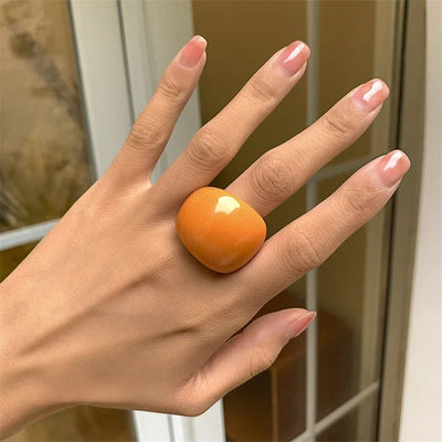 Classic Candy Color Acrylic Ring