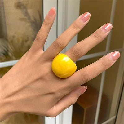 Classic Candy Color Acrylic Ring