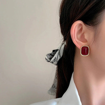 Vintage Dripping Oil Earrings