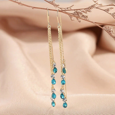 Luxury Green Zircon Drop Earrings