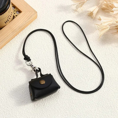 Retro Small Leather Bag Necklace