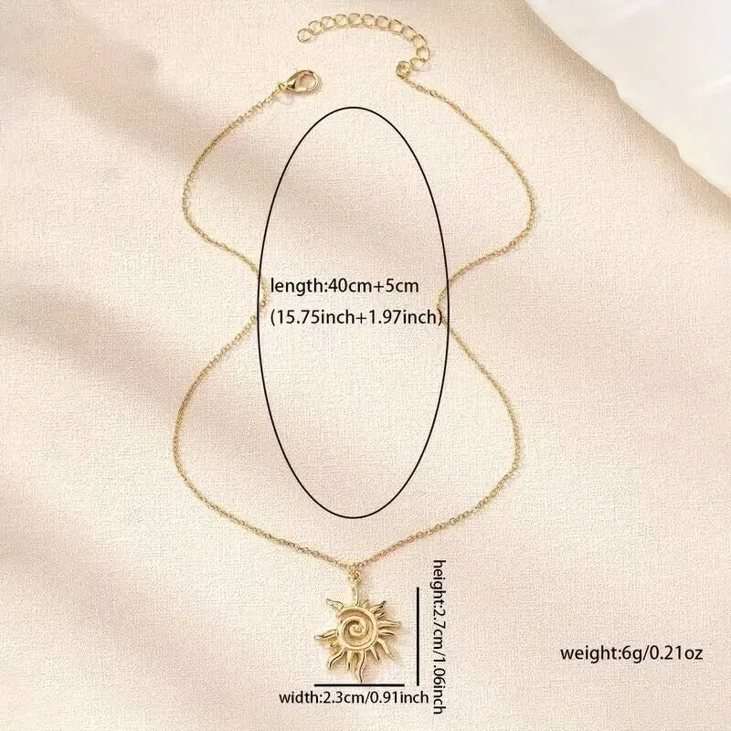 Vintage Whirlpool Sun Necklace
