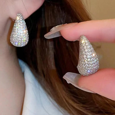 Vintage Gold Plated Chunky Dome Drop Earrings