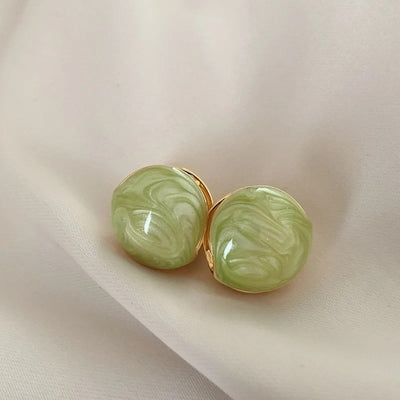 Vintage Bean Spliced Flat Pearl Drop Earrings