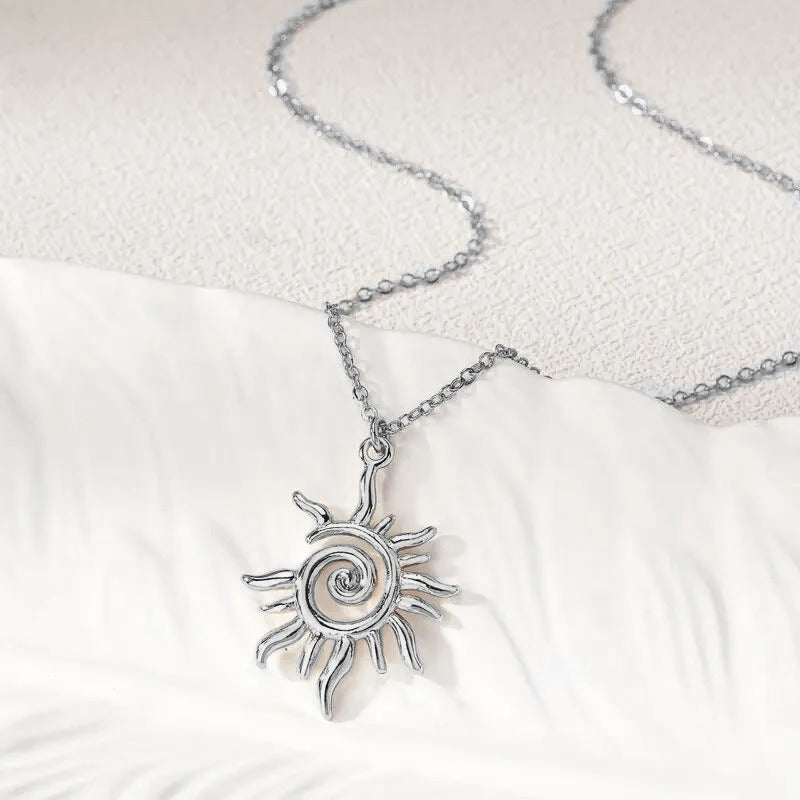 Vintage Whirlpool Sun Necklace