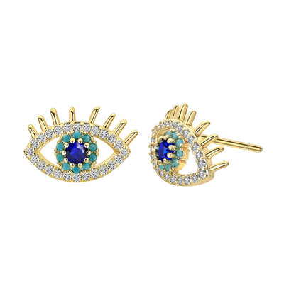 Kinitia Even Eye Earrings Gold-Plated