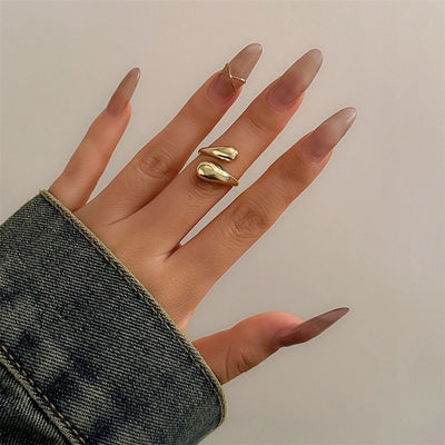 Wide Gold and Silver Bangle Ring