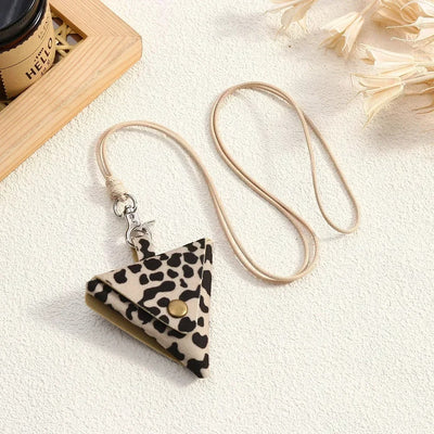 Retro Small Leather Bag Necklace