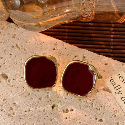 Vintage Dripping Oil Earrings