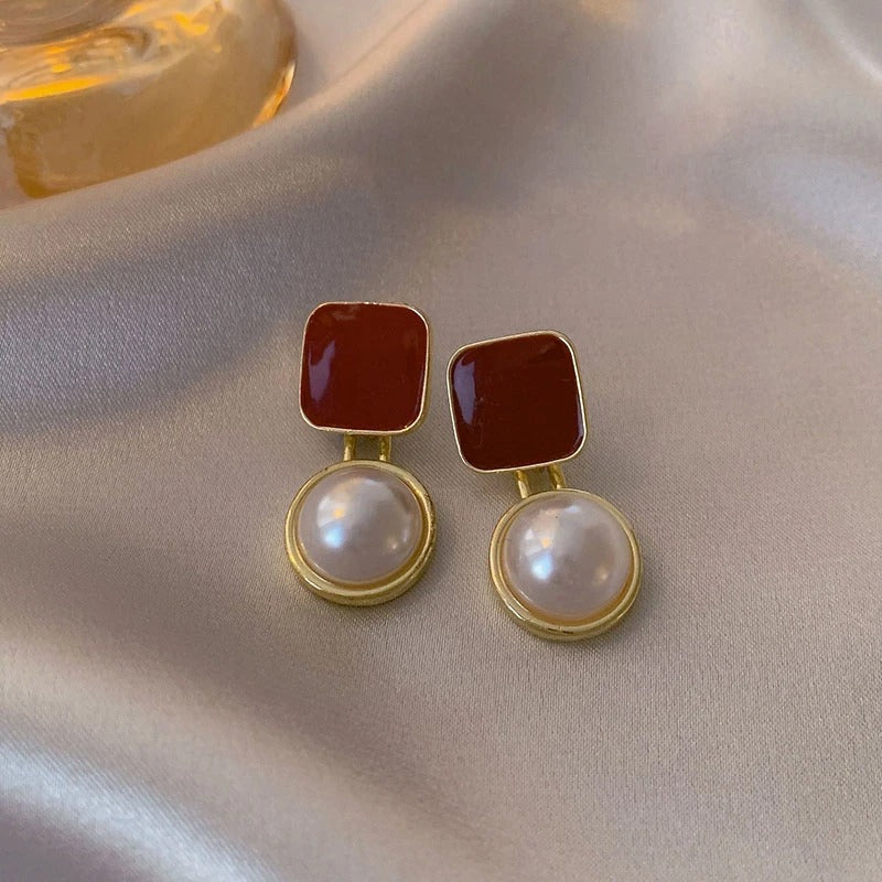 Vintage Dripping Oil Earrings